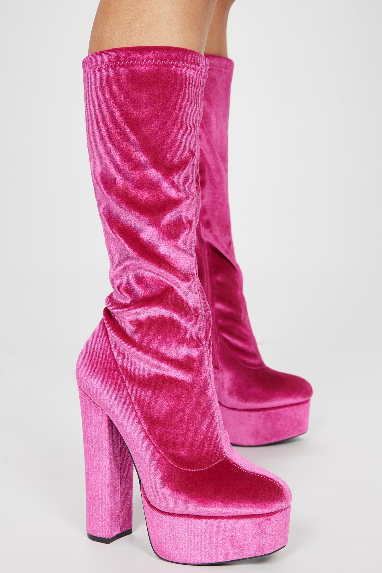 Fun Nights Knee High Heeled Boots - Pink sold by Fashion Nova product image thumbnail 3