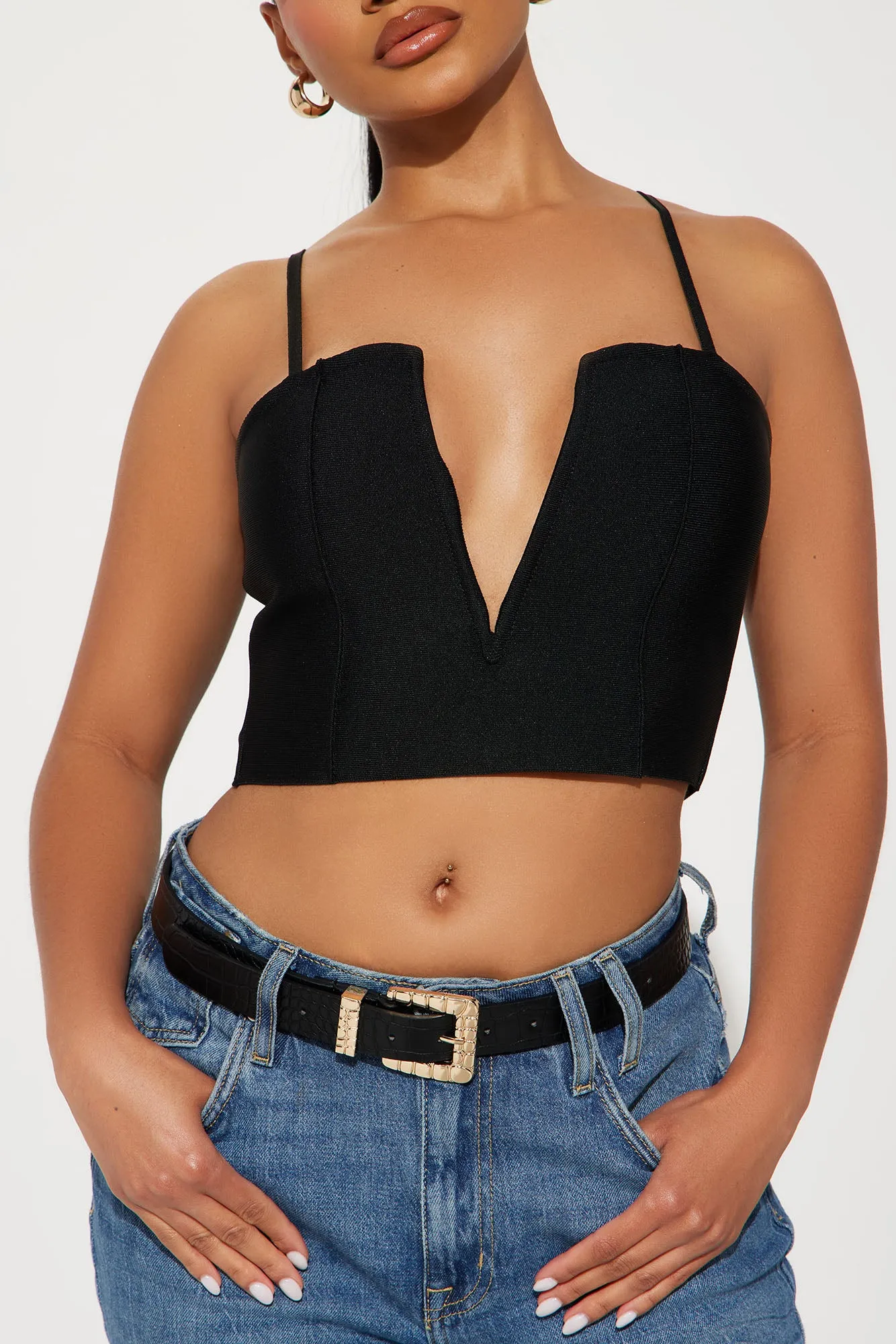 On My Terms Belt - Black/Gold sold by Fashion Nova