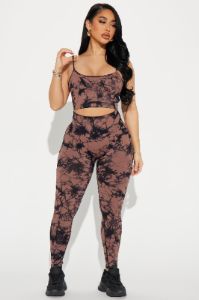 Work Your Nerve Active Set - Brown sold by Fashion Nova