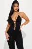 Up In The Air Jumpsuit - Black sold by Fashion Nova