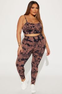 Work Your Nerve Active Set - Brown sold by Fashion Nova
