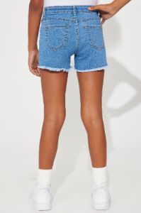 Mini Quilted Denim Shorts - Blue Wash sold by Fashion Nova