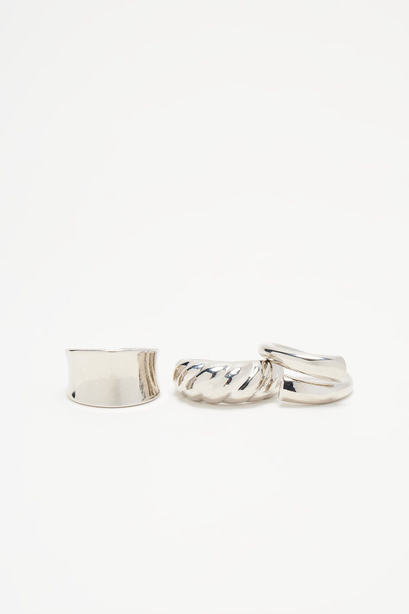 Twisting The Story 3 Piece Ring Set - Silver sold by Fashion Nova product image thumbnail 3