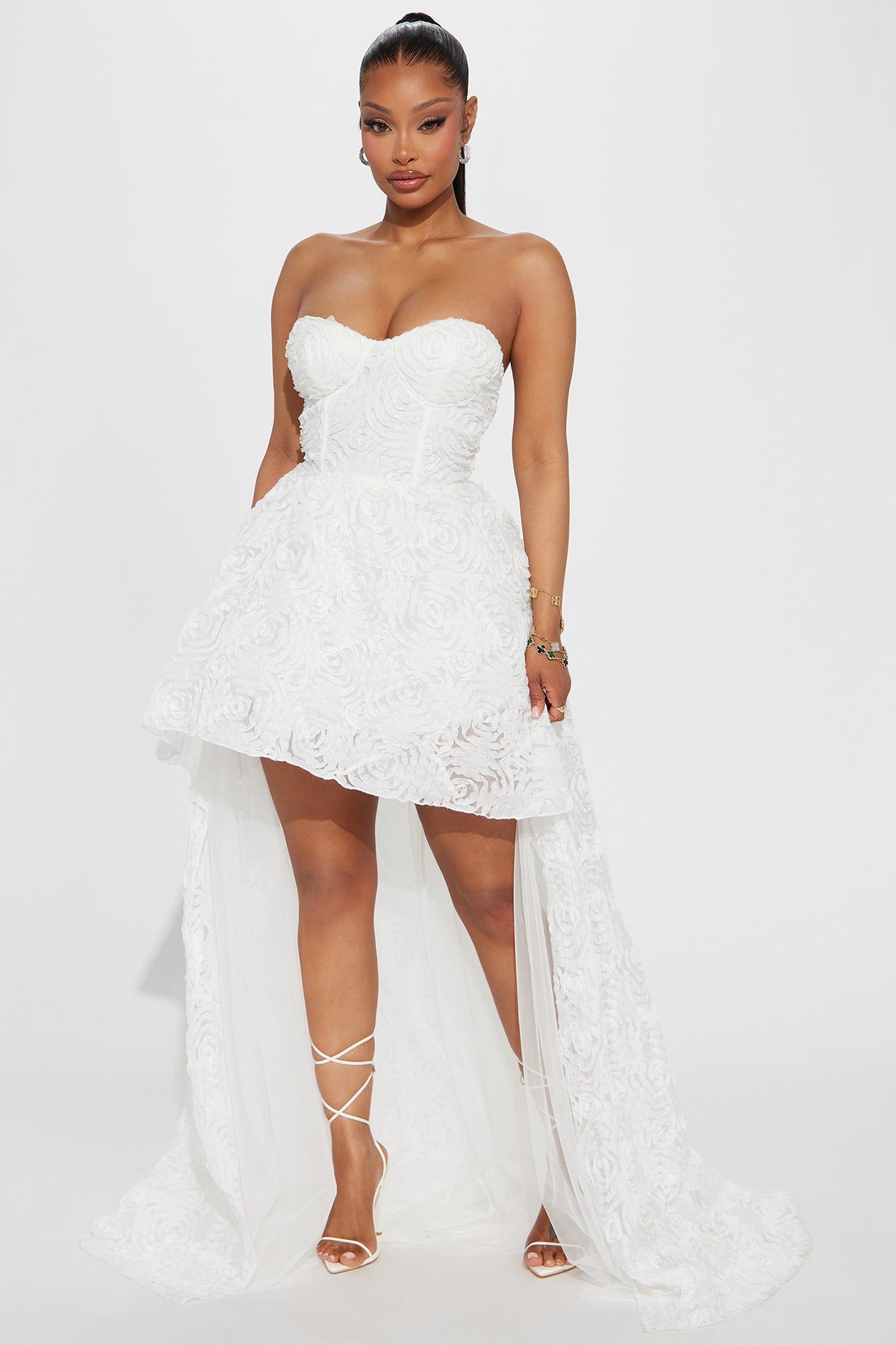 Lilian Chiffon Mini Dress - White sold by Fashion Nova