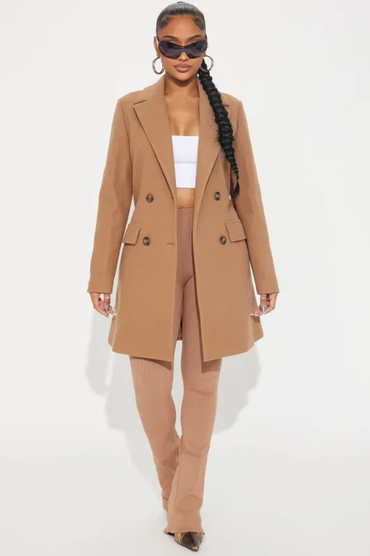 Kim Wool Coat - Camel sold by Fashion Nova