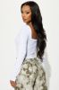 Kandi Long Sleeve Crop Top - White sold by Fashion Nova