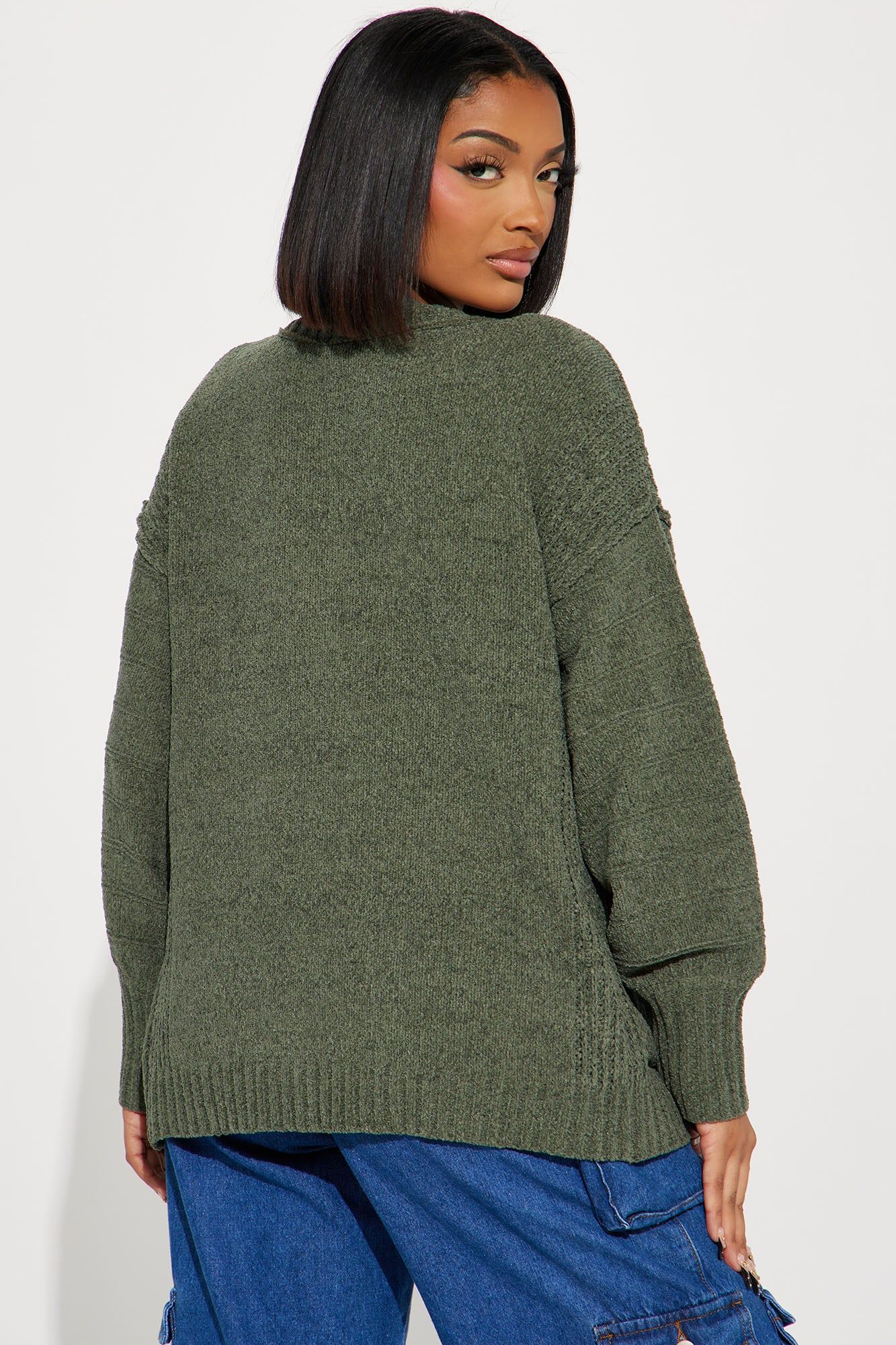 Vibin' Casually Cardigan - Olive sold by Fashion Nova product image thumbnail 3