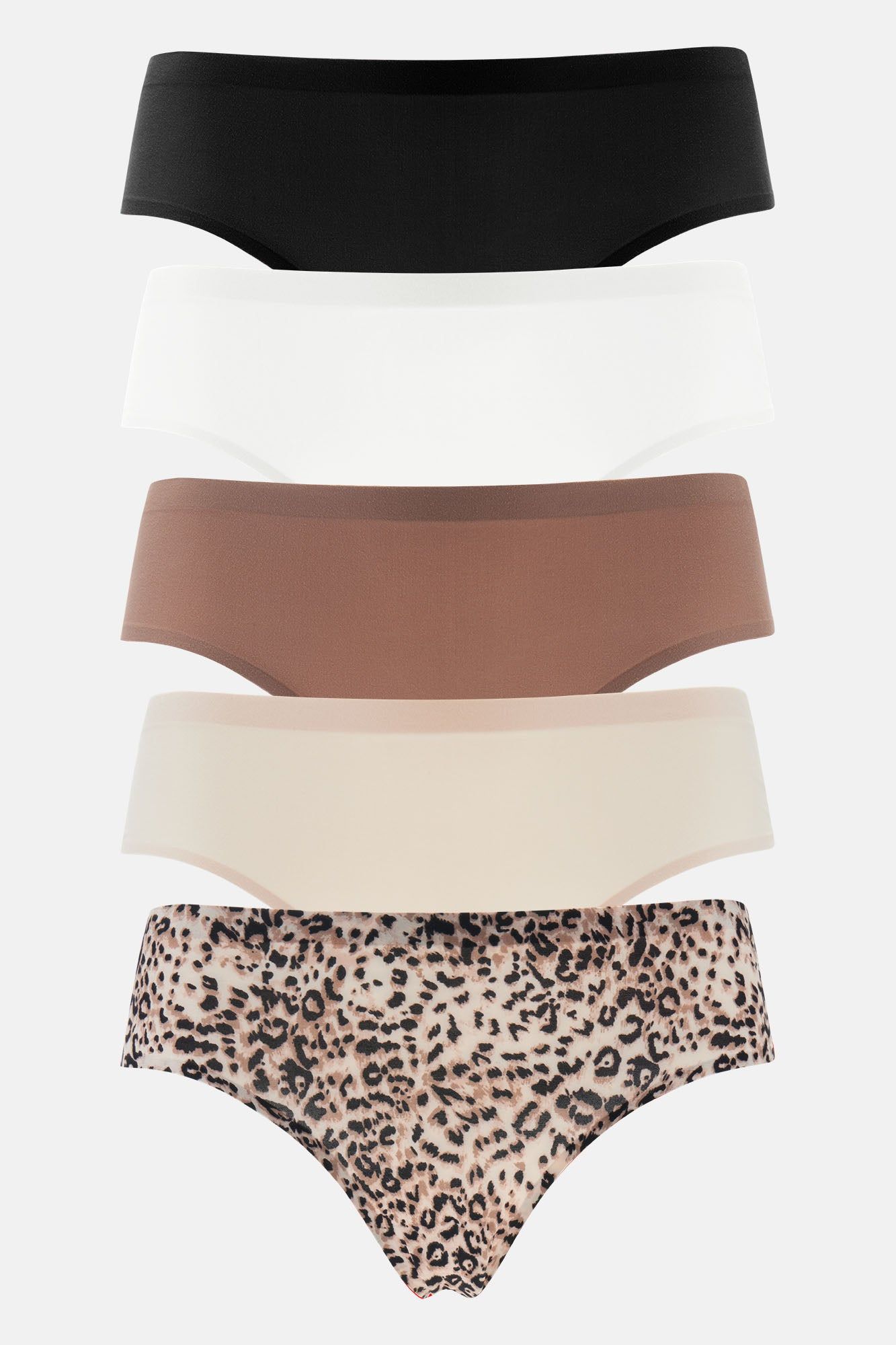 Keep Asking Hipster 5 Pack Panties - Black/combo sold by Fashion Nova