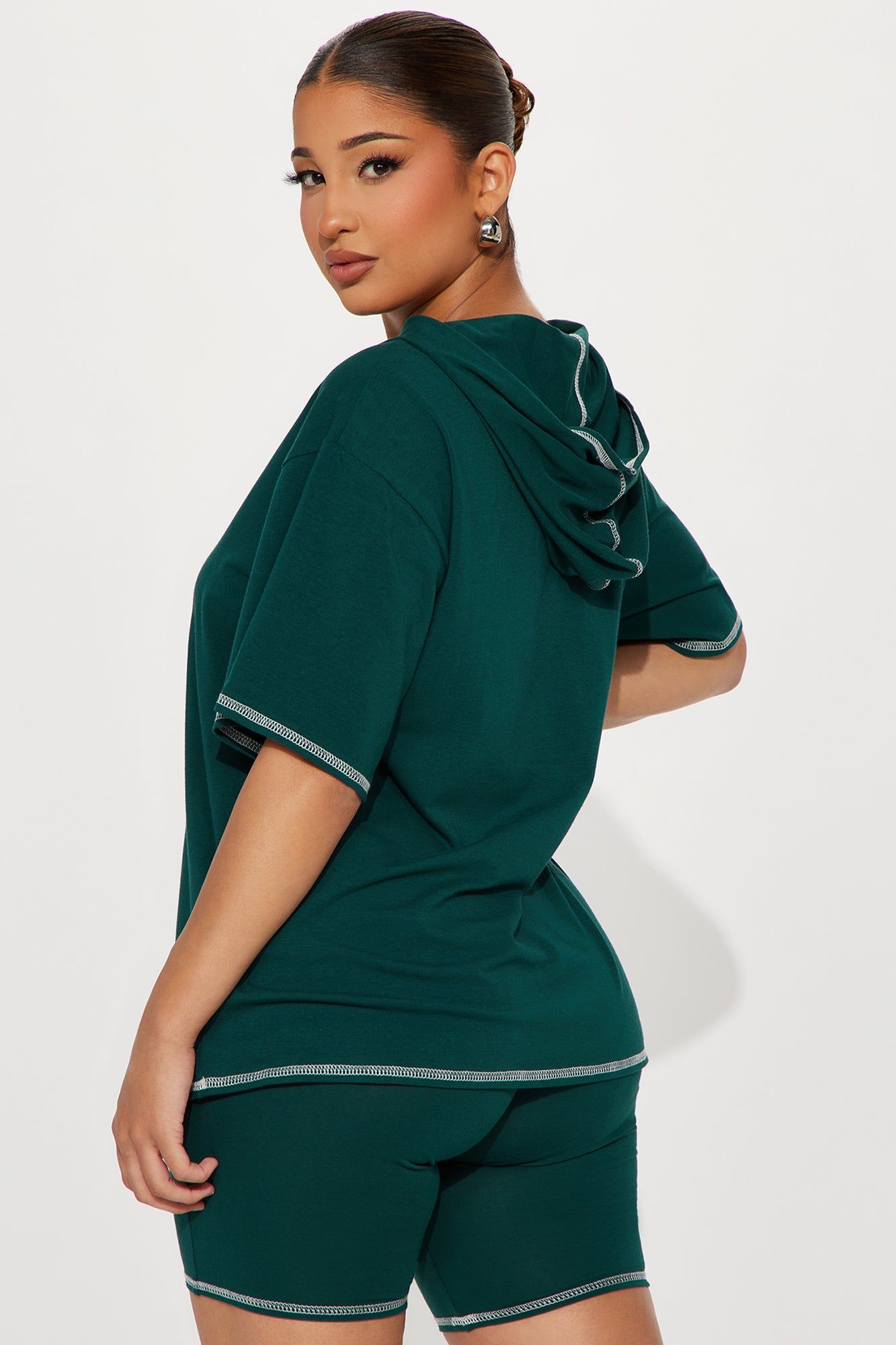 Kristen Biker Short Set - Hunter sold by Fashion Nova product image thumbnail 3