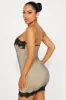 Midnight Glam Rhinestone Mesh Mini Dress - Gold/combo sold by Fashion Nova