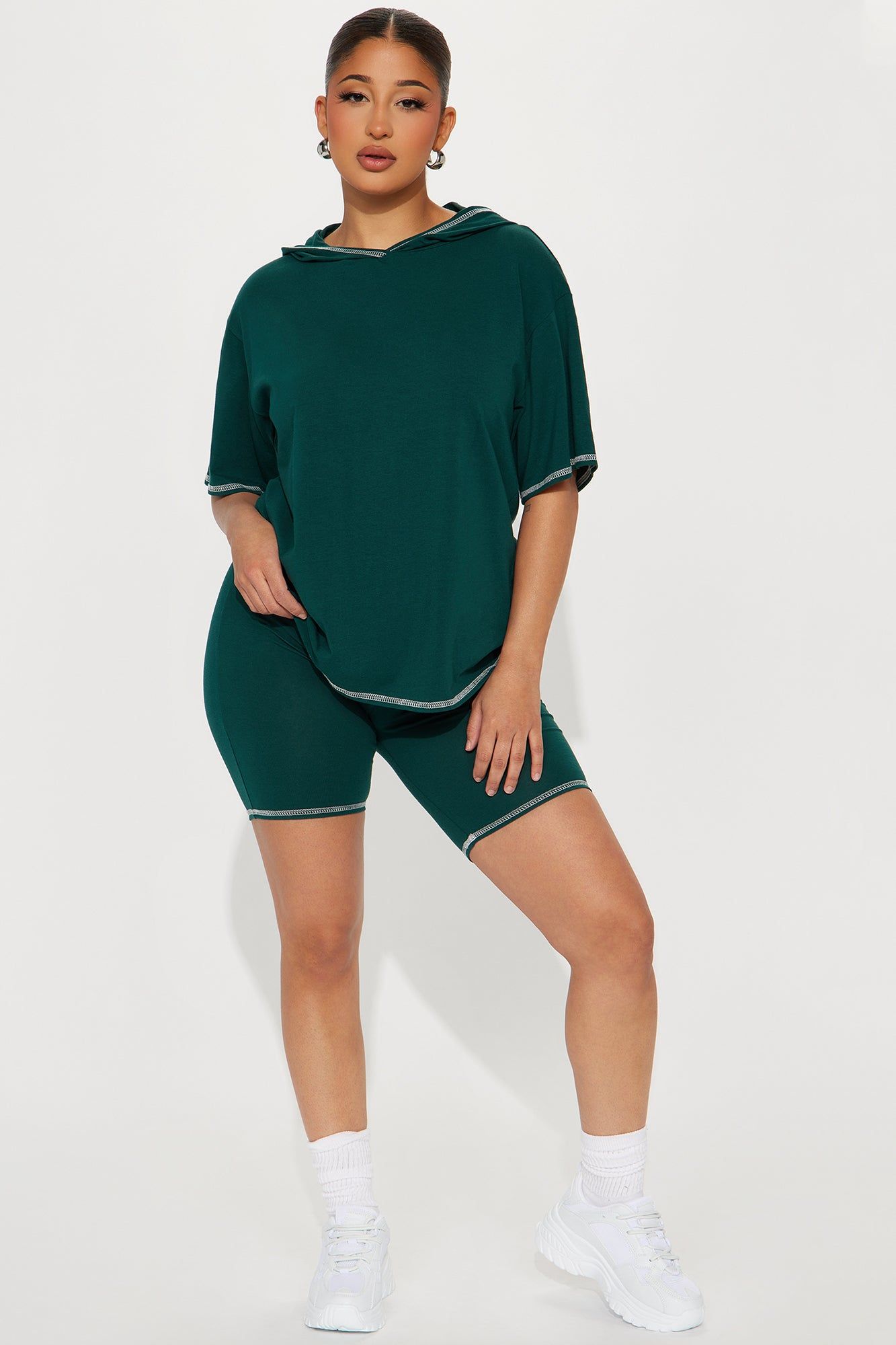 Kristen Biker Short Set - Hunter sold by Fashion Nova