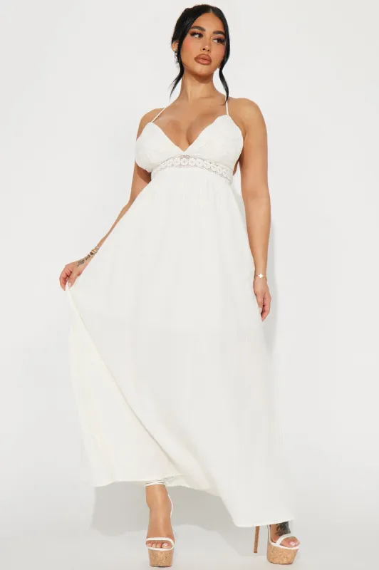 Beach Vacation Maxi Dress - Cream sold by Fashion Nova