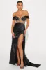 Unapologetic Satin Gown - Black sold by Fashion Nova