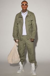 Troubled Paradise Utility Jacket - Olive sold by Fashion Nova