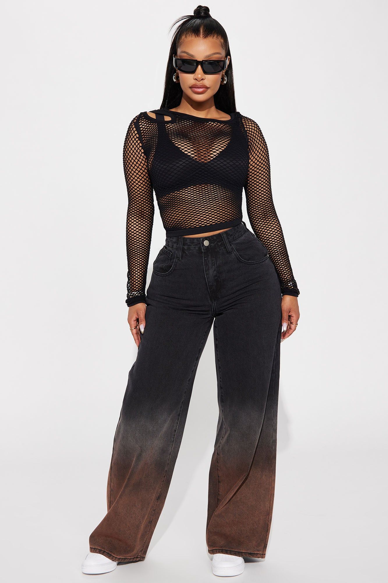 The Wind Down Baggy Jeans - Black sold by Fashion Nova
