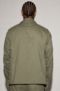 Troubled Paradise Utility Jacket - Olive sold by Fashion Nova
