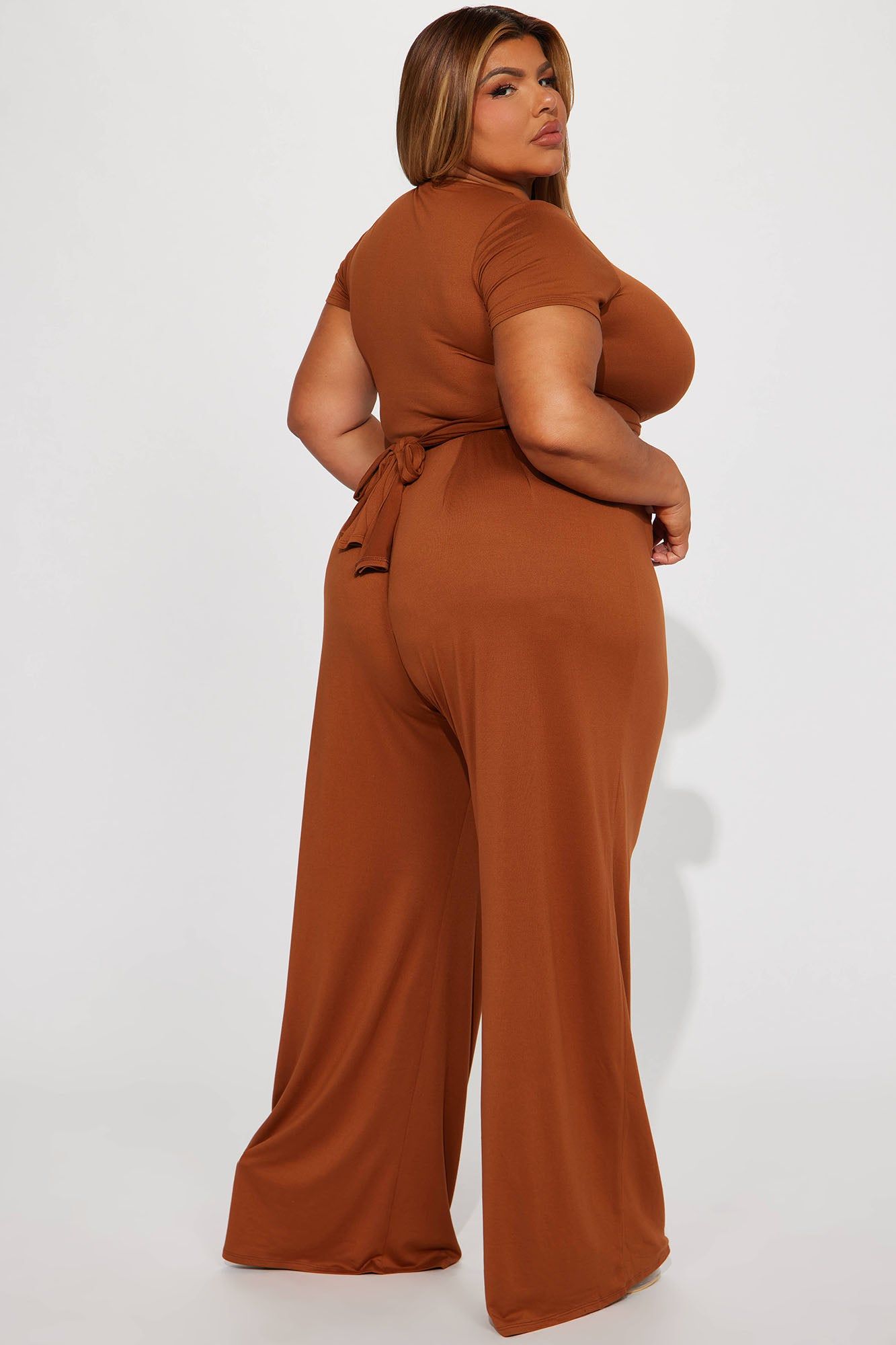 Casually Chic Wide Leg Pant Set - Mocha sold by Fashion Nova product image thumbnail 6