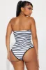 Marilyn Strapless 1 Piece Swimsuit - Black/White sold by Fashion Nova