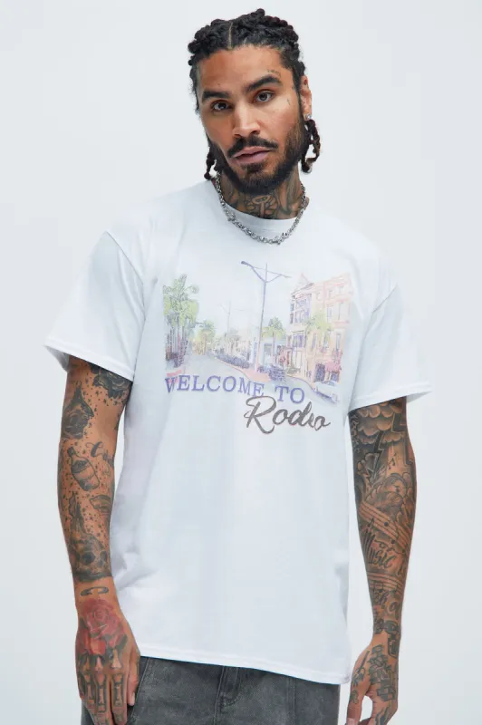 Welcome To Rodeo Short Sleeve Tee - White sold by Fashion Nova