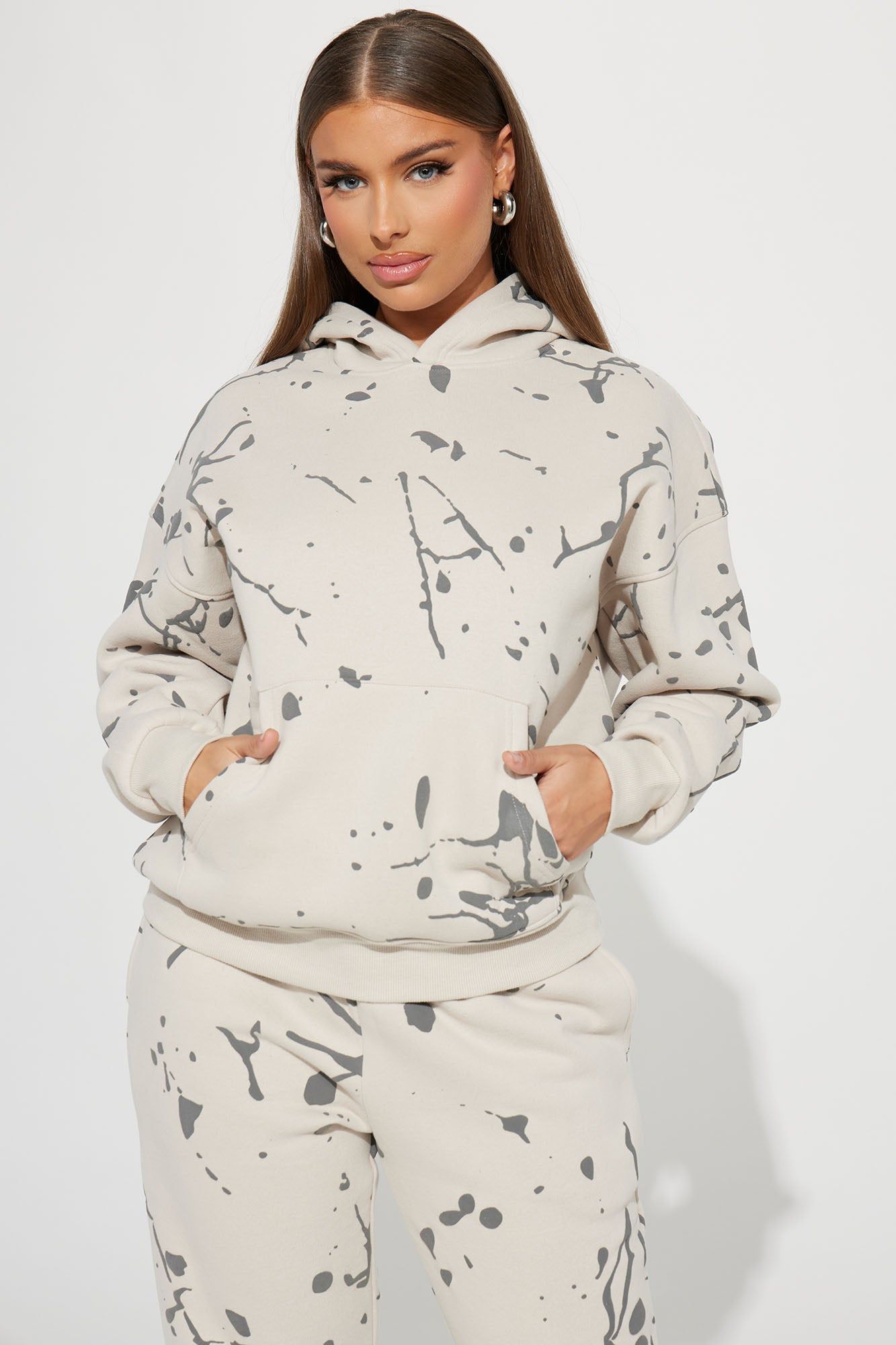 Paint Life Sweatsuit - Taupe sold by Fashion Nova product image thumbnail 2