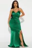 Daniella Ruched Gown - Green sold by Fashion Nova