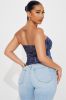 Fun Vibe Halter Top - Blue/combo sold by Fashion Nova