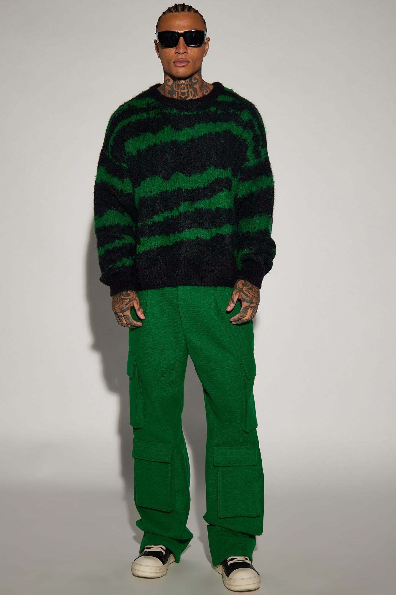 In The Game Crewneck Sweater - Black/Green sold by Fashion Nova product image thumbnail 2