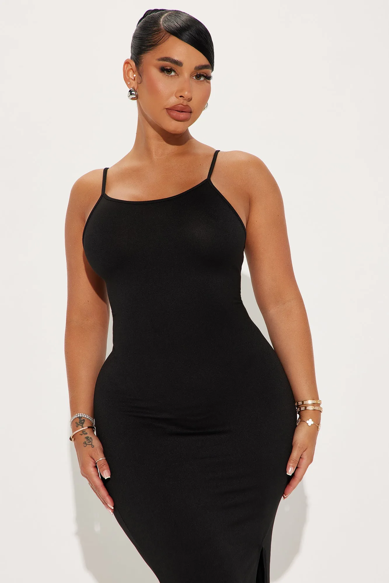 Helena High Neck Midi Dress - Black sold by Fashion Nova product image thumbnail 2