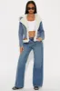 Having Mixed Feelings Shearling Coat - Medium Wash sold by Fashion Nova