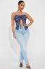 Fun Vibe Halter Top - Blue/combo sold by Fashion Nova