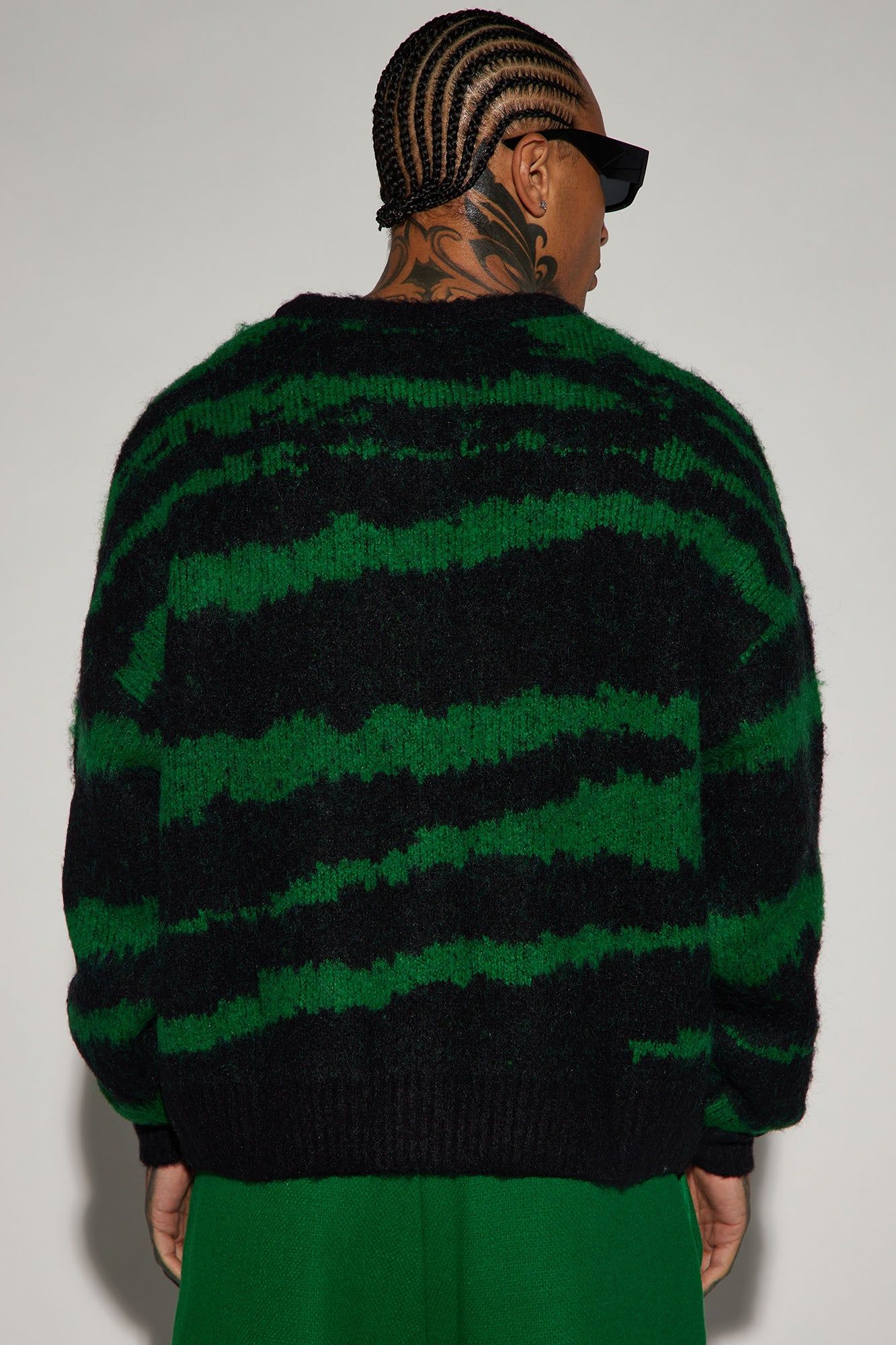 In The Game Crewneck Sweater - Black/Green sold by Fashion Nova product image thumbnail 3