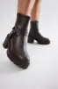 Wiley Heeled Booties - Brown sold by Fashion Nova