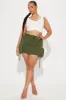 Down With Me Cargo Mini Skirt - Olive sold by Fashion Nova