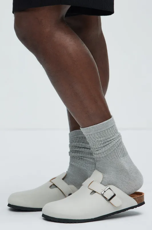 Subtle Comfort Mule - Grey sold by Fashion Nova