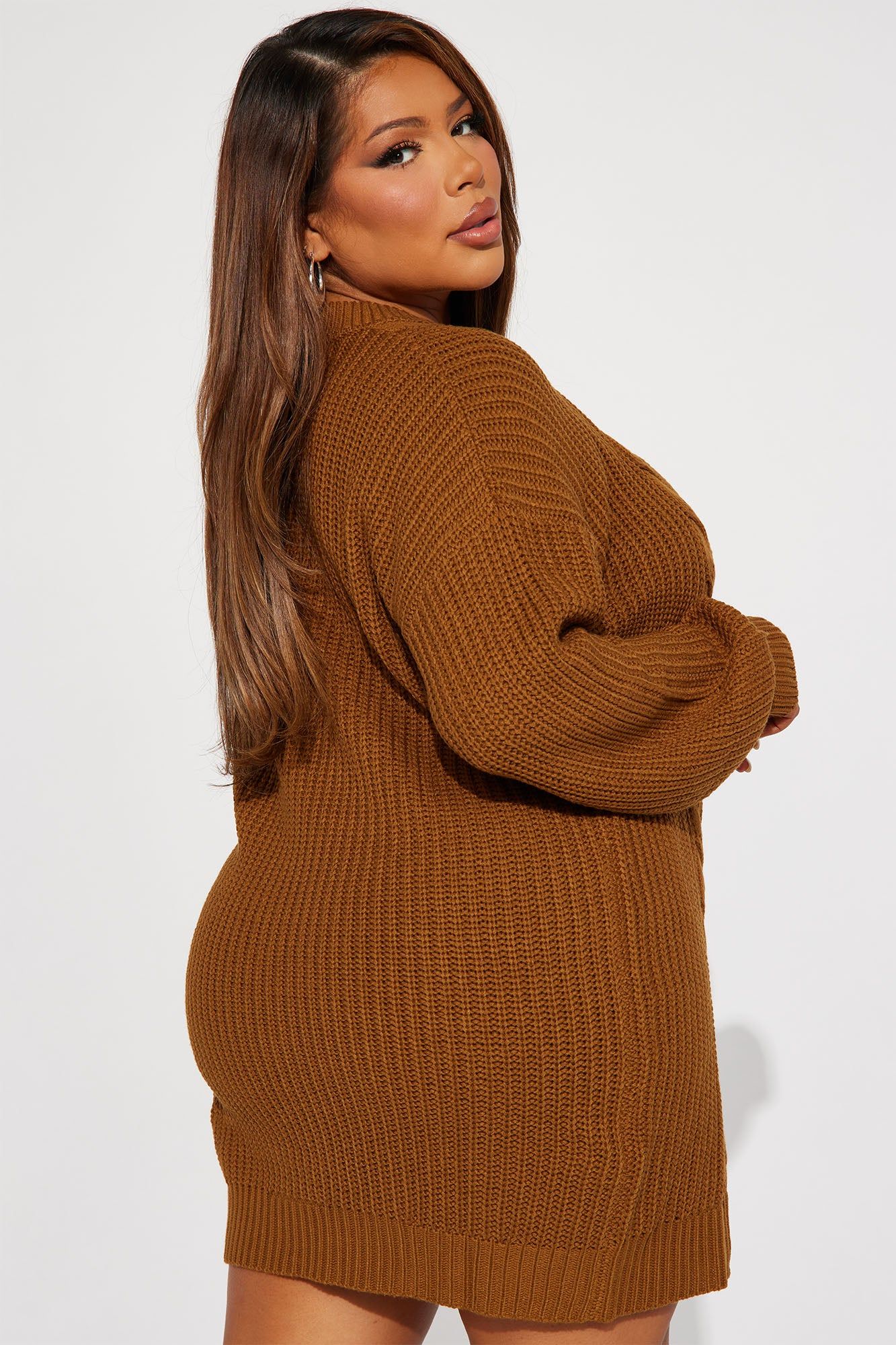 Kelly Sweater Mini Dress - Brown sold by Fashion Nova product image thumbnail 6