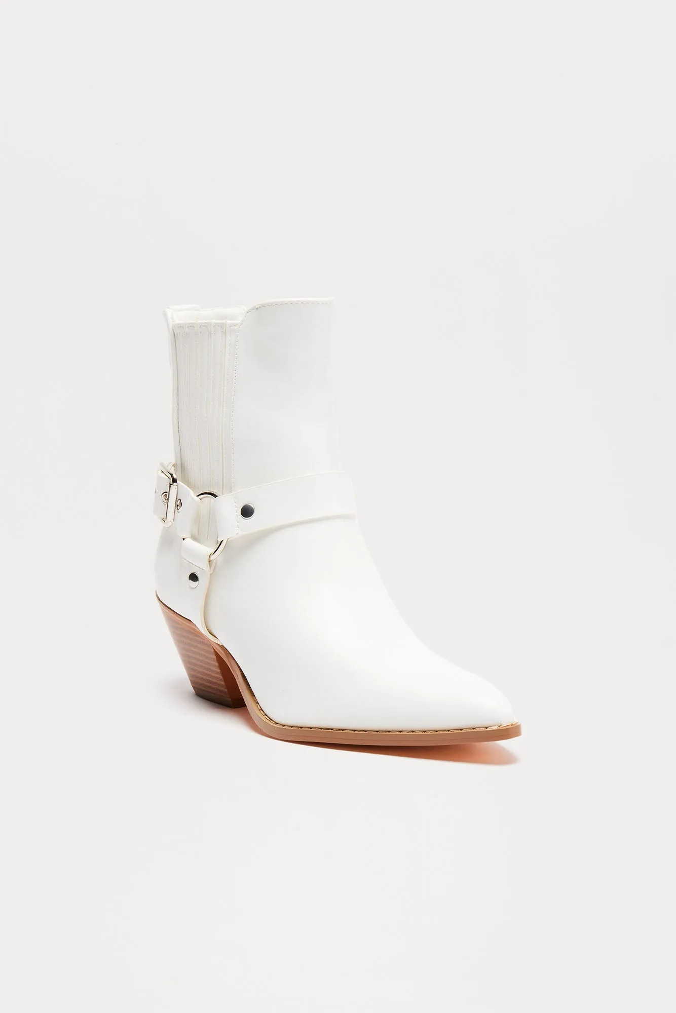 Reyes Hardware Booties - White sold by Fashion Nova product image thumbnail 2