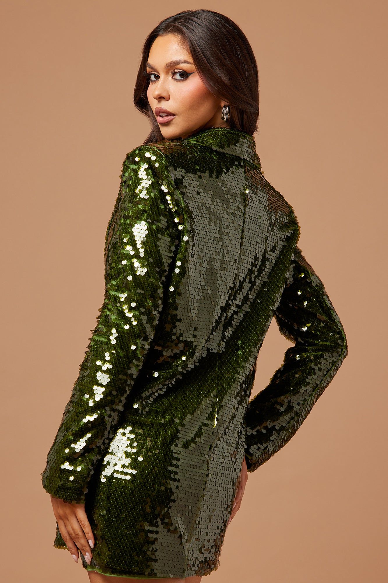 Selene Sequin Blazer - Green sold by Fashion Nova product image thumbnail 4