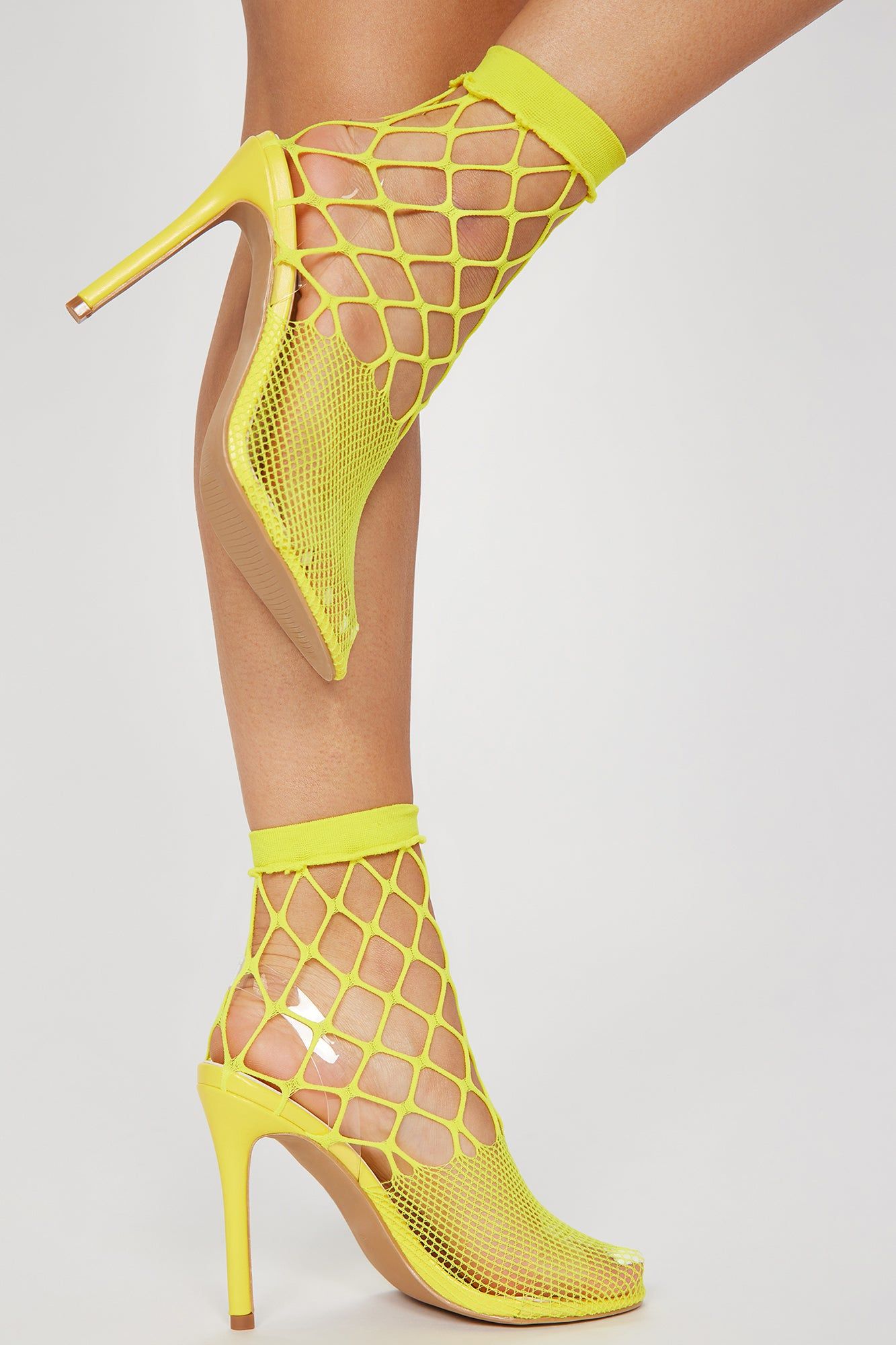 Street Romance Fishnet Pumps - Lime sold by Fashion Nova product image thumbnail 2