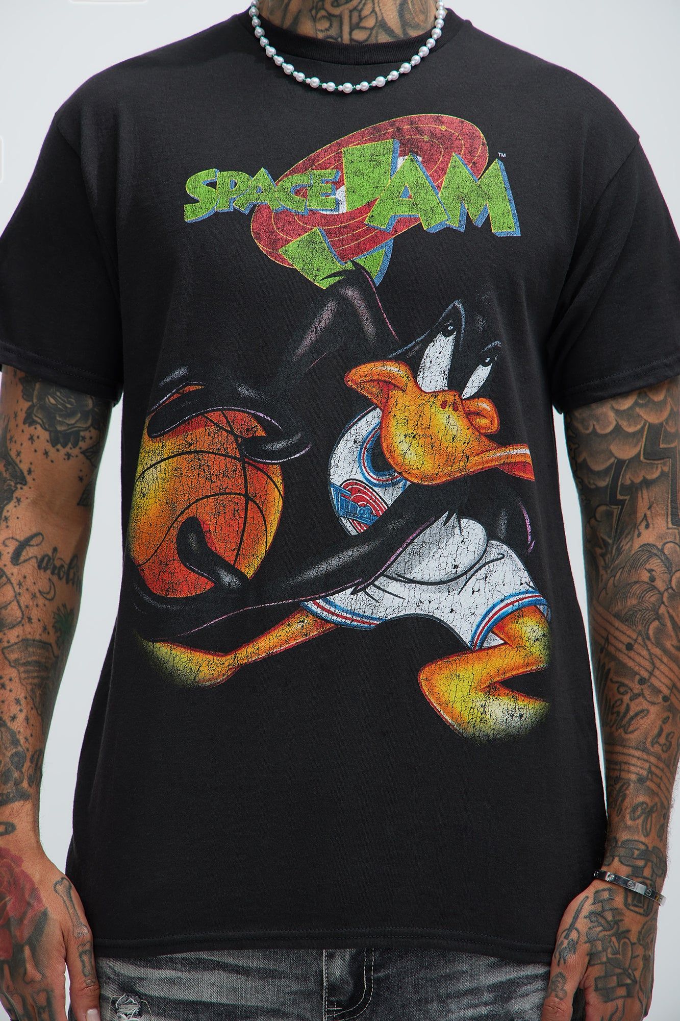Space Jam Ballin Daffy Short Sleeve Tee - Black sold by Fashion Nova product image thumbnail 3