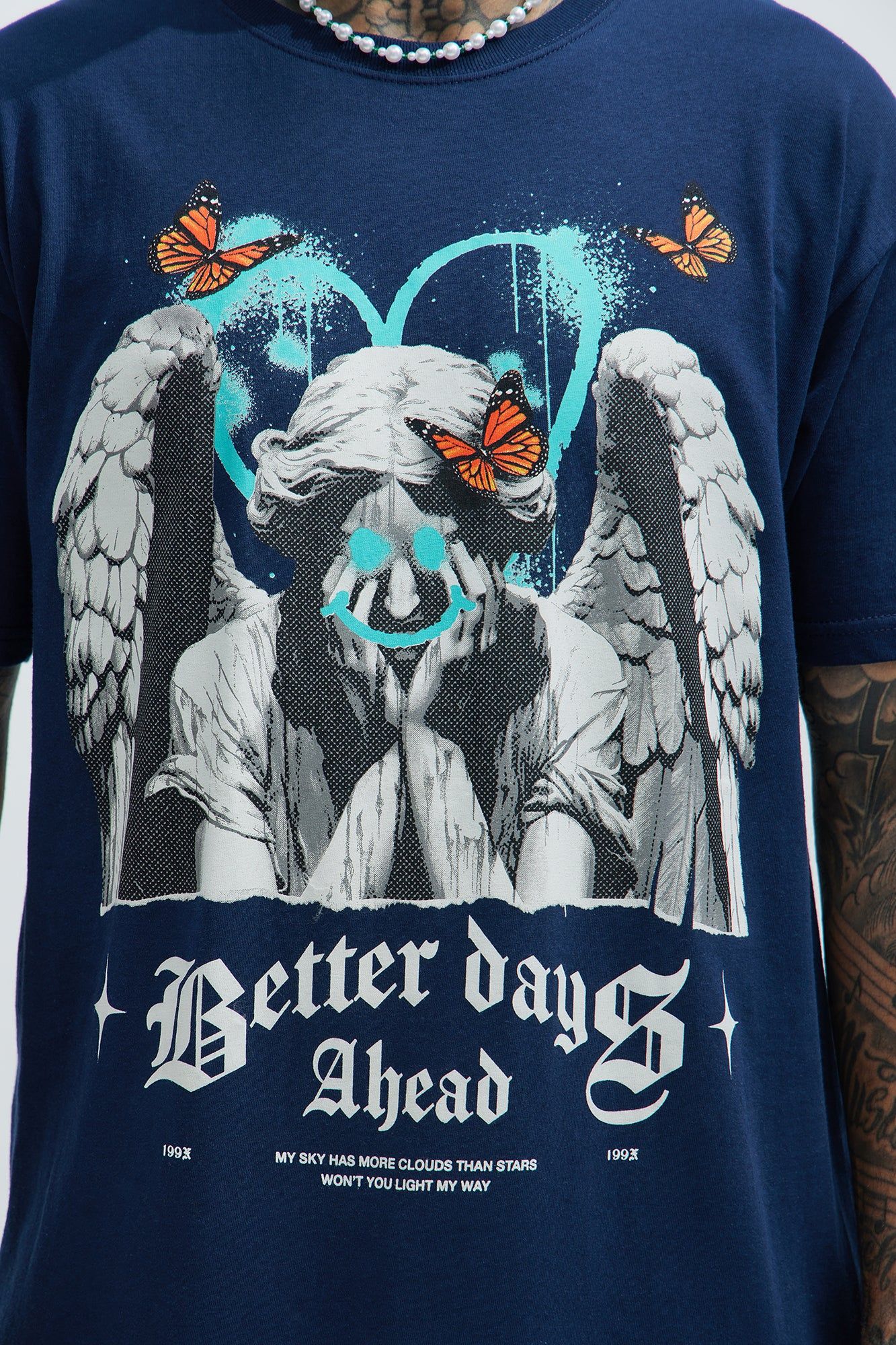 Better Days Ahead Short Sleeve Tee - Navy sold by Fashion Nova product image thumbnail 2