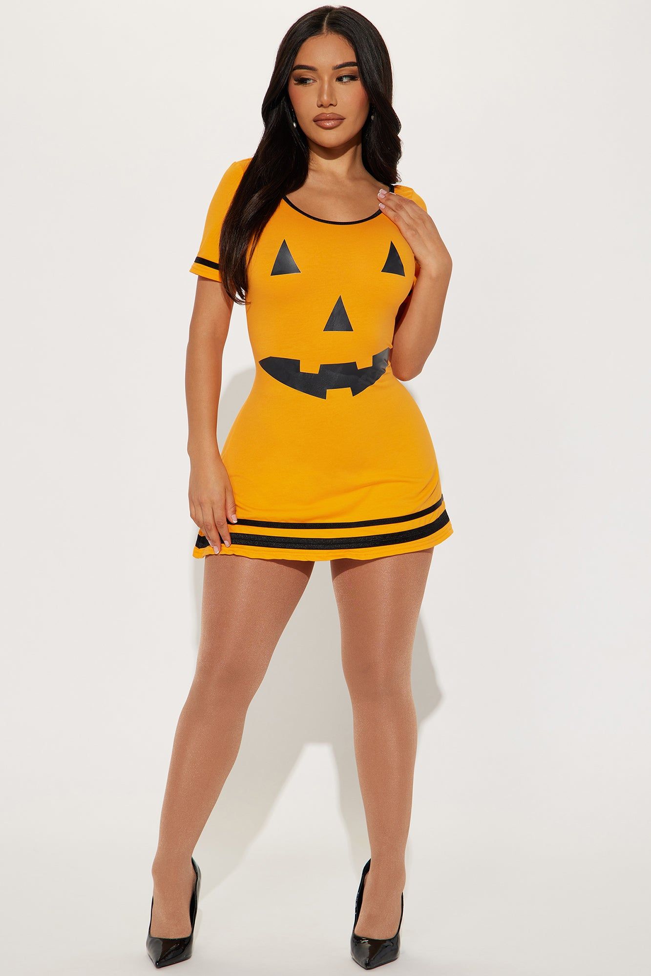 Sassy Pumpkin Babe 1 Piece Costume - Orange sold by Fashion Nova
