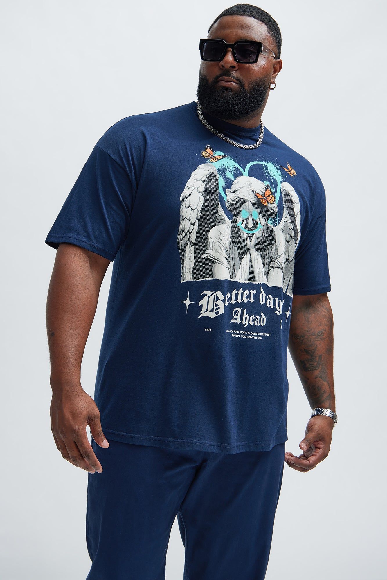 Better Days Ahead Short Sleeve Tee - Navy sold by Fashion Nova product image thumbnail 4