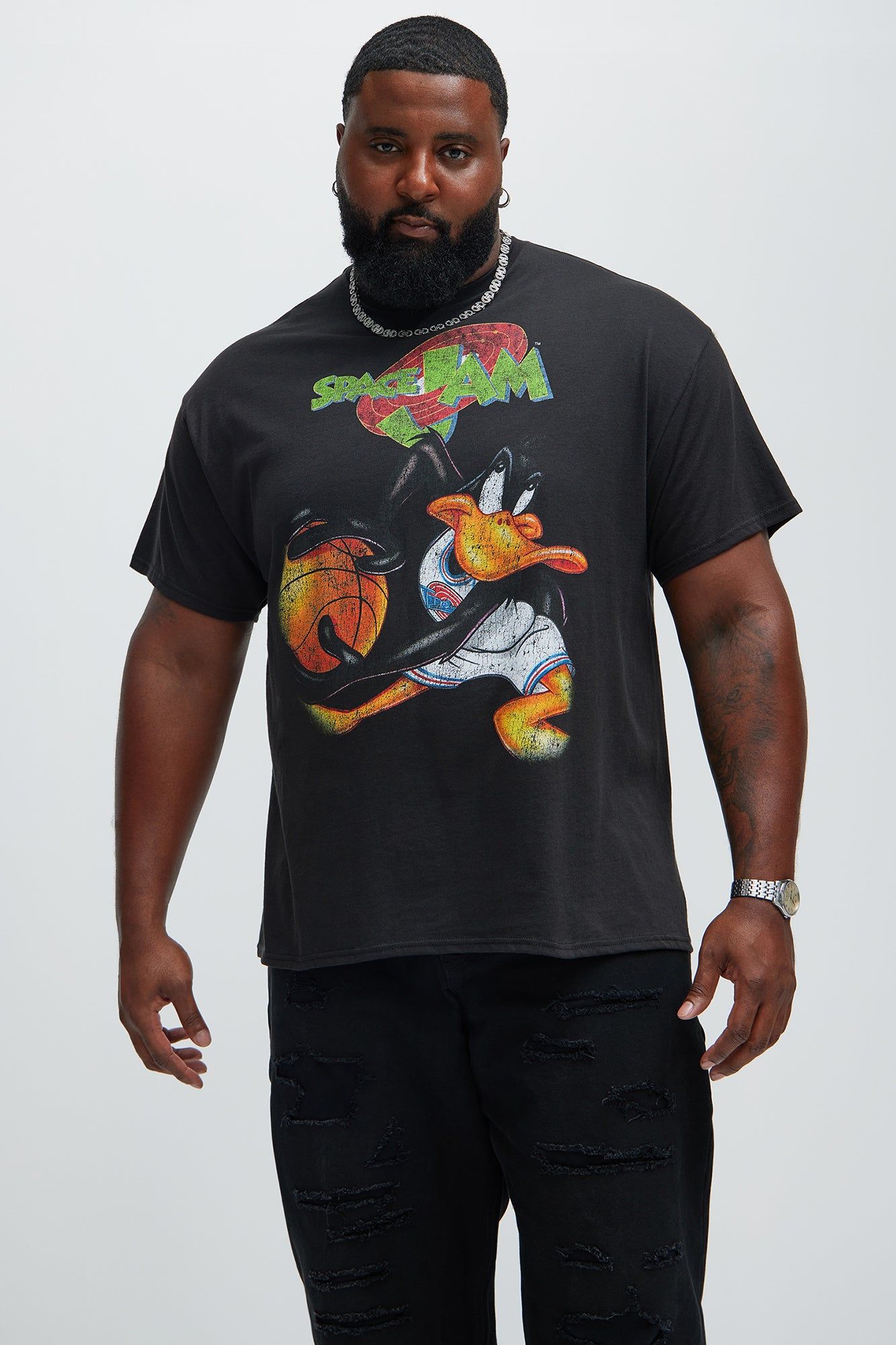Space Jam Ballin Daffy Short Sleeve Tee - Black sold by Fashion Nova product image thumbnail 4
