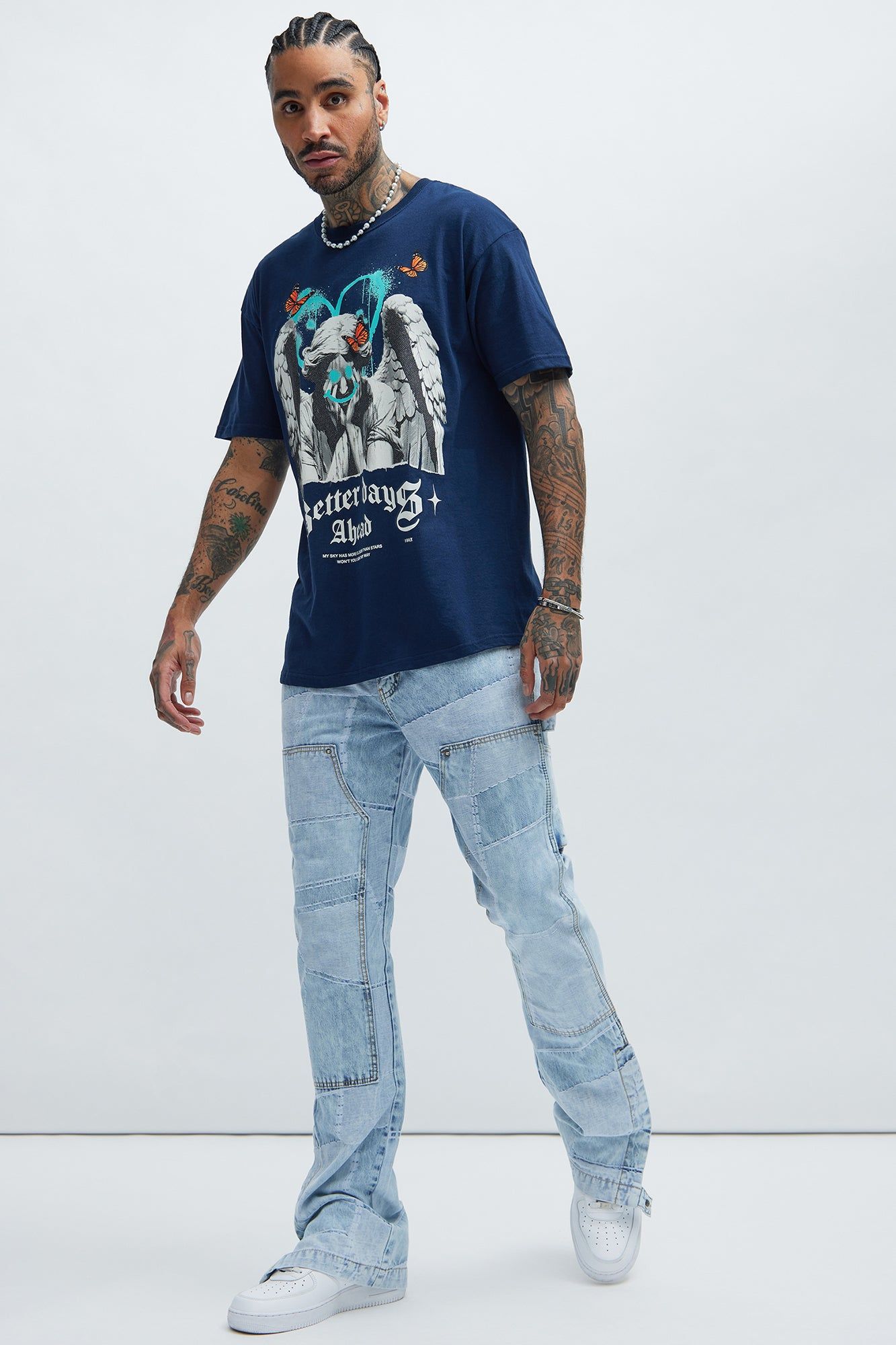 Better Days Ahead Short Sleeve Tee - Navy sold by Fashion Nova product image thumbnail 3