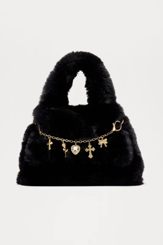 Beauty And Essex Handbag Charm Chain - Gold/Clear sold by Fashion Nova