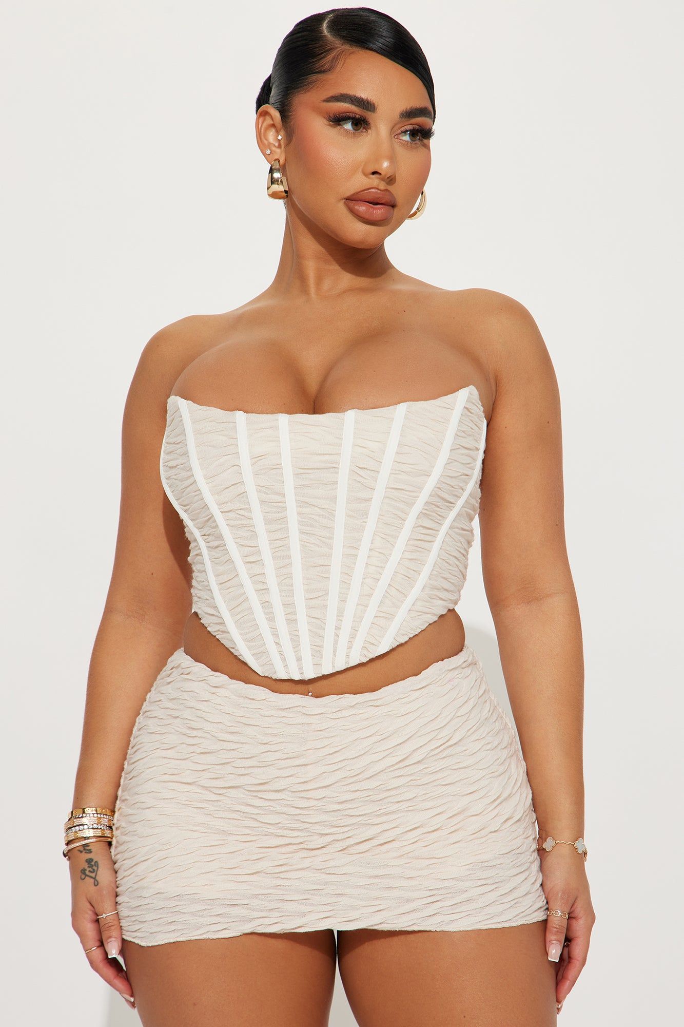 True Textured Skirt Set - Beige sold by Fashion Nova product image thumbnail 2
