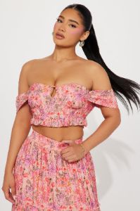 Alexis Skirt Set - Pink/combo sold by Fashion Nova