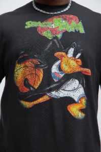 Space Jam Ballin Daffy Short Sleeve Tee - Black sold by Fashion Nova