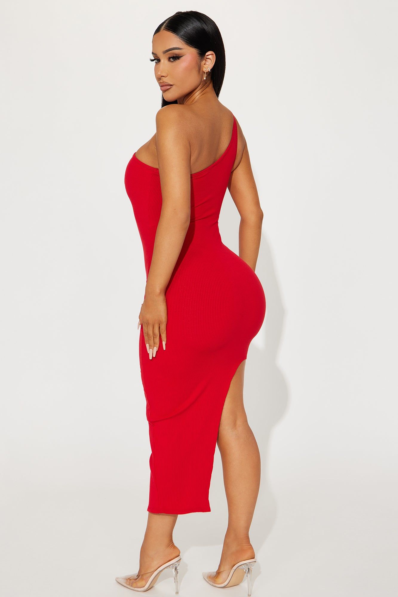 Rebecca Ribbed Midi Dress - Red sold by Fashion Nova product image thumbnail 3