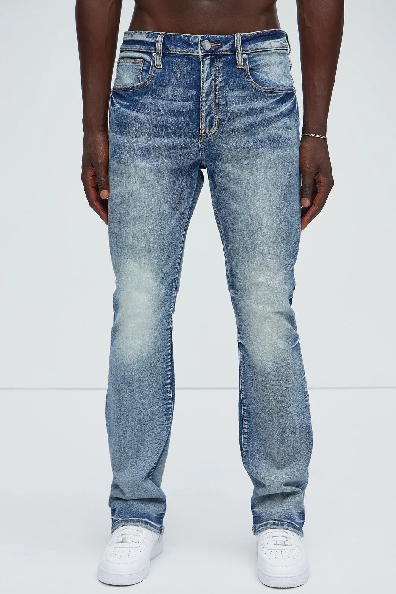 Gabriel Stacked Slim Flare Jeans - Light Blue Wash sold by Fashion Nova product image thumbnail 3